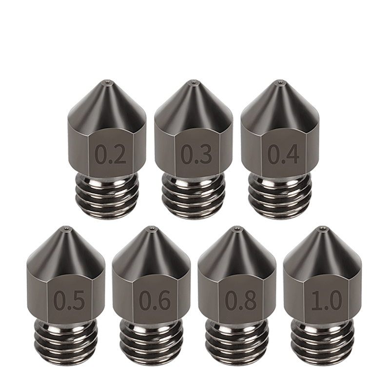 3D Printing Nozzle - Boquilla de acero superendurecido MK8, 5