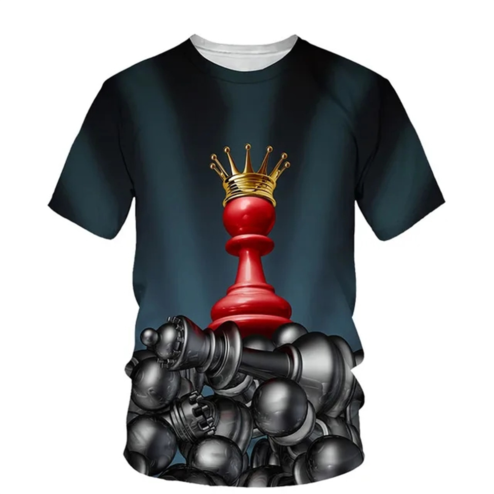 3D Printing Chess - Camisetas con estampado 3D de ajedrez