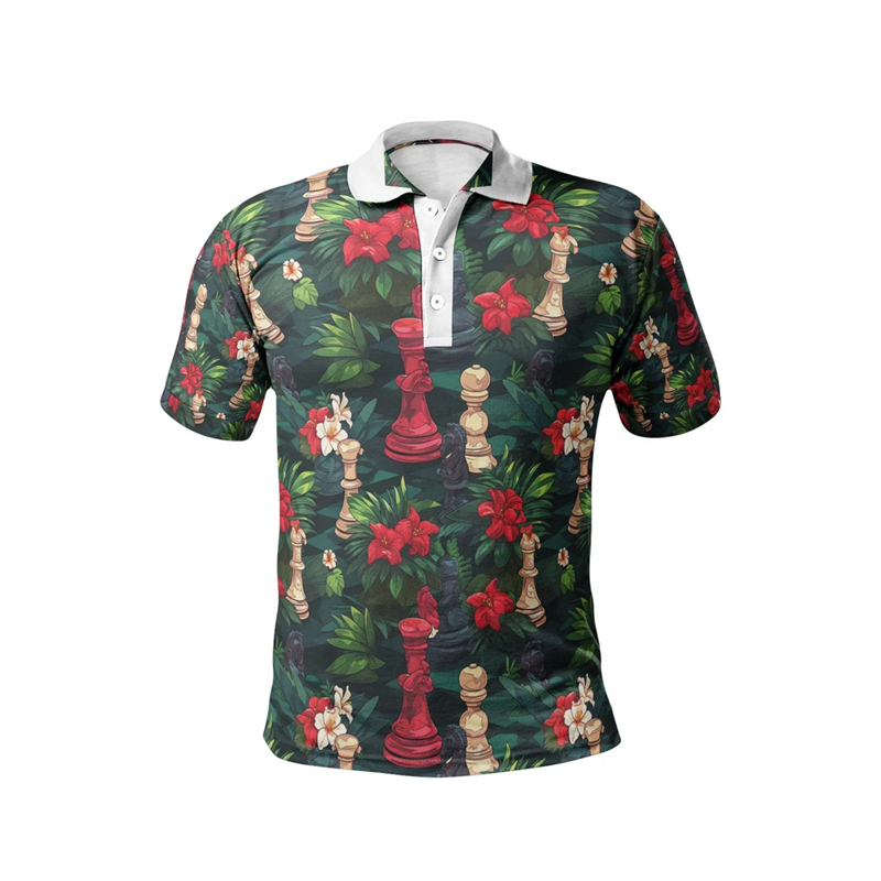 3D Printing Chess - Chess King 3D Print Polo Shirts