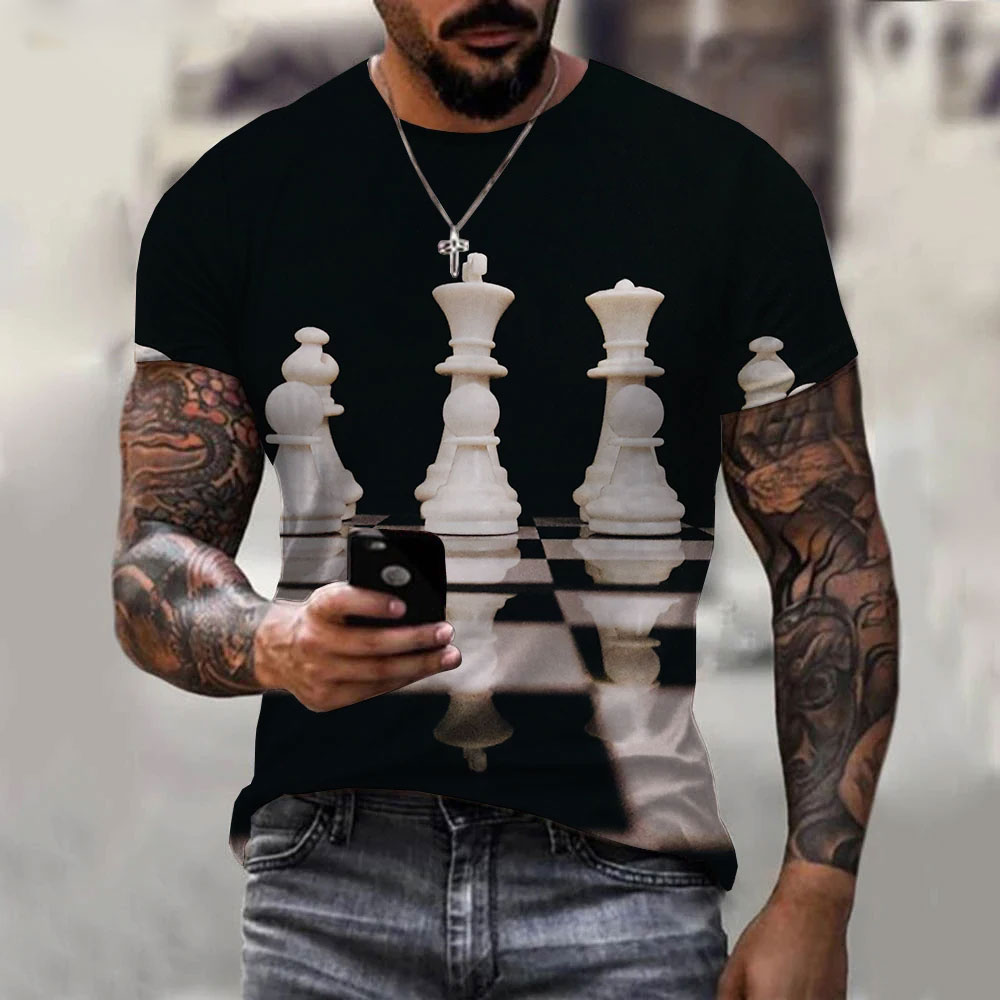 3D Printing Chess - Camisetas divertidas con estampado 3D de