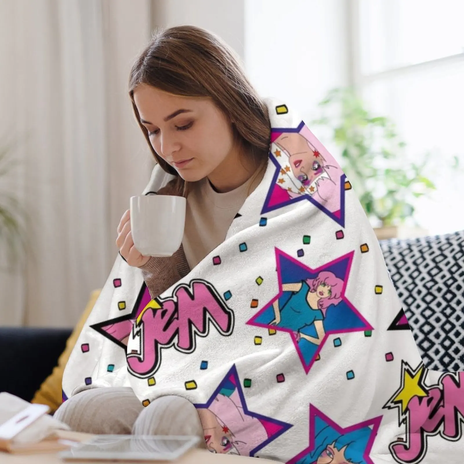 Manta decorativa Jem and the H - 3D Printing Hologram reseña y precio