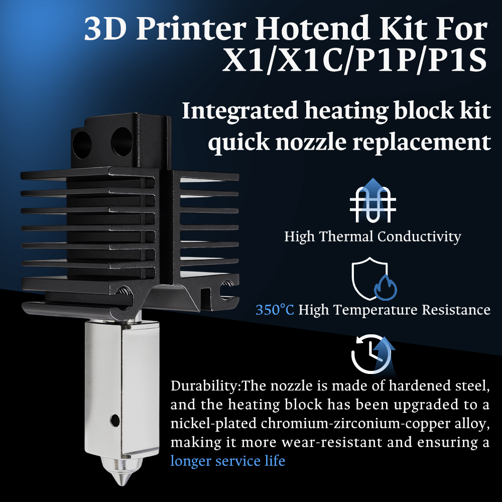 Hotend para Bambu Lab P1P X1C  - 3D Printing Nozzle reseña y precio